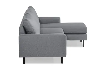 Peppe 3-sits Vändbar L-formad Divansoffa i Tyg - Ljusgrå - Möbler - Soffa - Divansoffor & schäslongsoffa