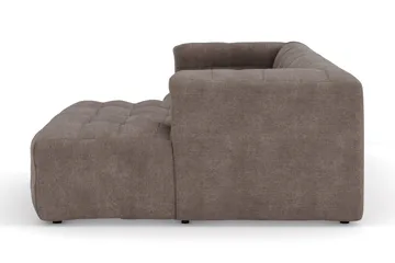 Puffy 3-sits bubblig soffa med divan höger - Brun - Möbler - Soffa - Divansoffor & schäslongsoffa