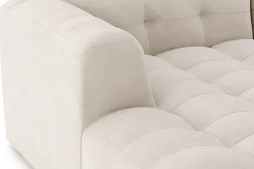 Puffy 3-sits bubblig soffa med divan vänster - Beige - Möbler - Soffa - Divansoffor & schäslongsoffa