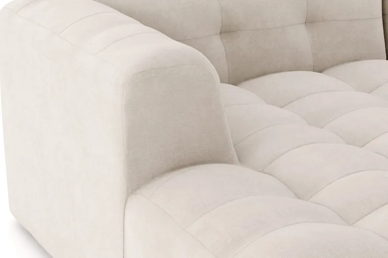 Puffy 3-sits bubblig soffa med divan vänster - Beige - Möbler - Soffa - Divansoffor & schäslongsoffa