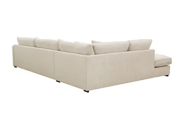 Rossita Lyx 4-sits Vänstervänd L-formad Extra Djup Schäslongsoffa i Chenille - Beige Chenille - Möbler - Soffa - Divansoffor & schäslongsoffa