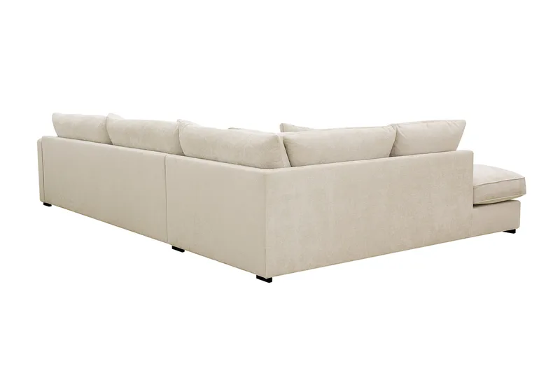 Rossita Lyx 4-sits Vänstervänd L-formad Extra Djup Schäslongsoffa i Chenille - Beige Chenille - Möbler - Soffa - Divansoffor & schäslongsoffa