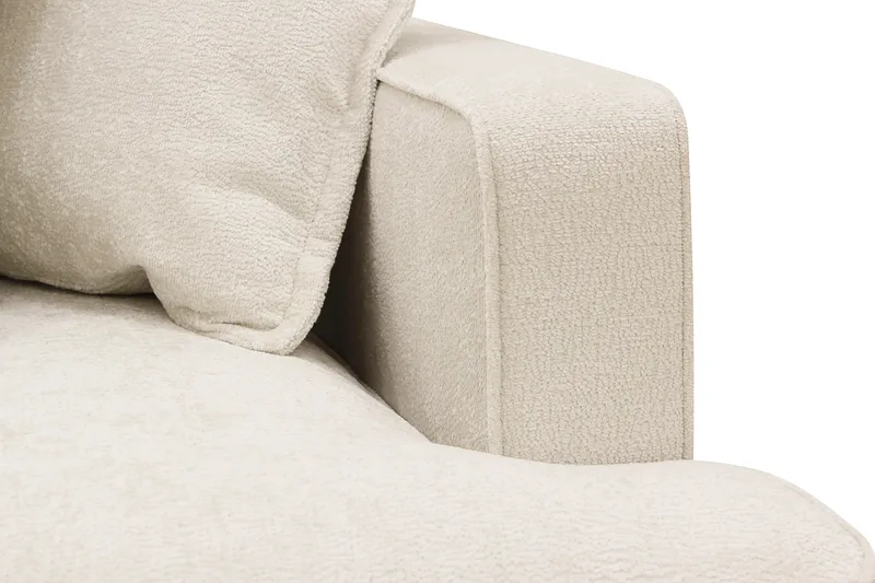 Rossita Lyx 4-sits Vänstervänd L-formad Extra Djup Schäslongsoffa i Chenille - Beige Chenille - Möbler - Soffa - Divansoffor & schäslongsoffa