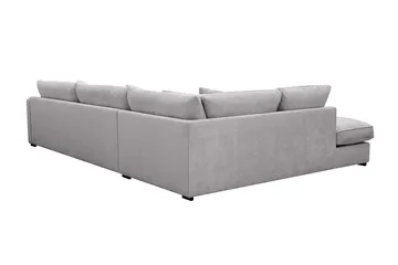 Rossita Lyx 4-sits Vänstervänd L-formad Extra Djup Schäslongsoffa i Chenille - Grå Chenille - Möbler - Soffa - Divansoffor & schäslongsoffa