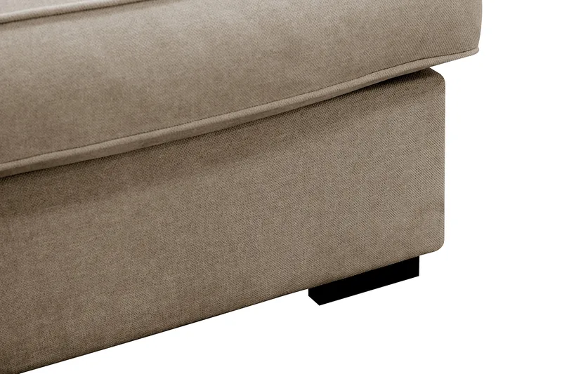 Rossita Lyx 4-sits Vänstervänd L-formad Extra Djup Schäslongsoffa i Tyg - Brun Tyg - Möbler - Soffa - Divansoffor & schäslongsoffa