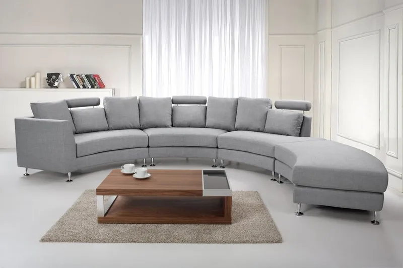 Rotunde Divansoffa 448 cm, Grå