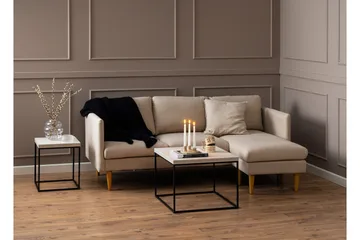 Sanat 3-sits Soffa med Divan - Beige - Möbler - Soffa - Divansoffor & schäslongsoffa