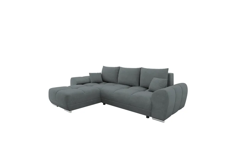 Simerly Soffa med Divan 3-sits, Mörkgrå