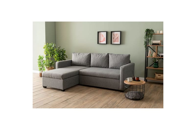 Tareen Soffa med Divan 3-sits - Ljusgrå - Möbler - Soffa - Bäddsoffa - Bäddsoffa divan