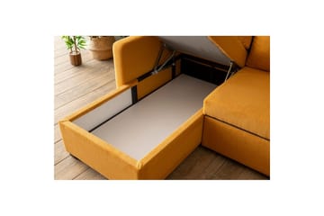 Tareen Soffa med Divan 3-sits - Sennepsgul - Möbler - Soffa - Bäddsoffa - Bäddsoffa divan