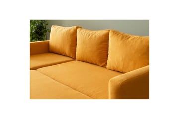 Tareen Soffa med Divan 3-sits - Sennepsgul - Möbler - Soffa - Bäddsoffa - Bäddsoffa divan