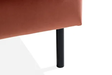 Teodin 2,5-sits Sammetssoffa med Schäslong Vänster - Rosa - Möbler - Soffa - Divansoffor & schäslongsoffa
