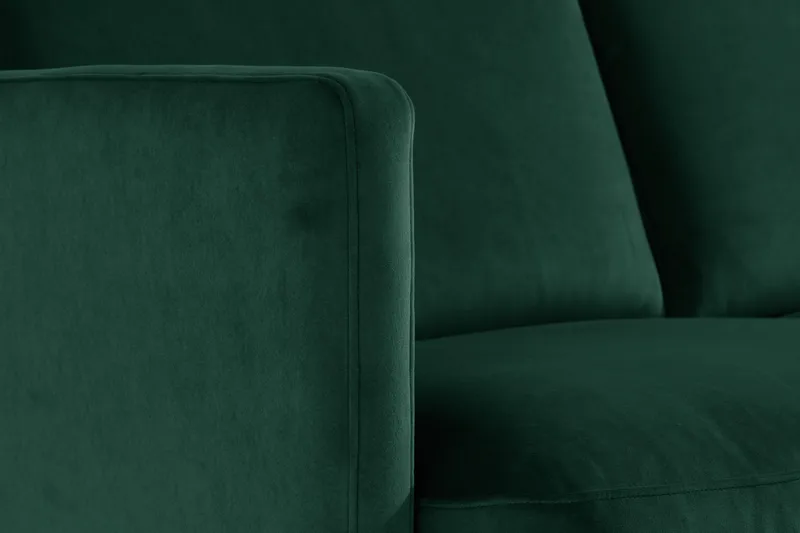 Teodin Sammetssoffa 2-sits med Divan Höger - Grön - Möbler - Soffa - Divansoffor & schäslongsoffa