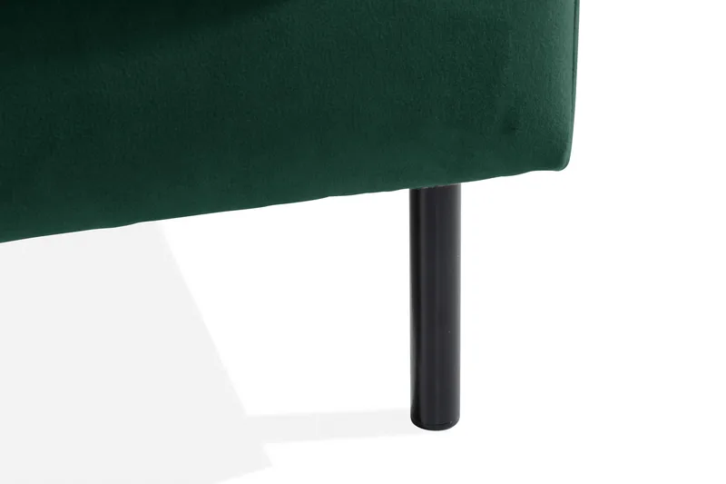 Teodin Sammetssoffa 2-sits med Divan Höger - Grön - Möbler - Soffa - Divansoffor & schäslongsoffa