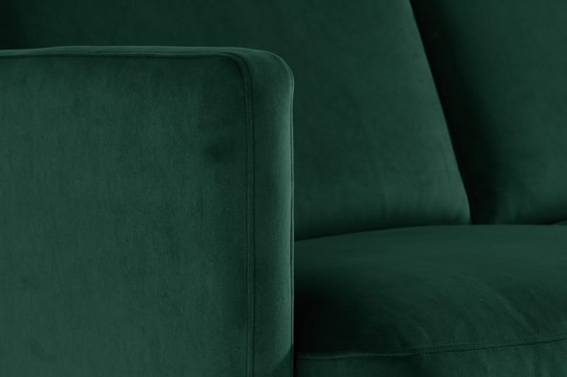 Teodin Sammetssoffa 2-sits med Divan Vänster - Grön - Möbler - Soffa - Divansoffor & schäslongsoffa