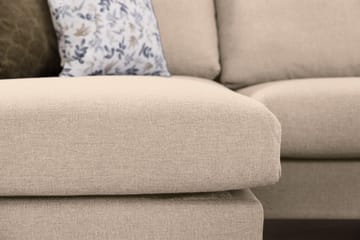 Trend 4-sits Vänstervänd L-formad Divansoffa i Tyg - Beige - Möbler - Soffa - Divansoffor & schäslongsoffa