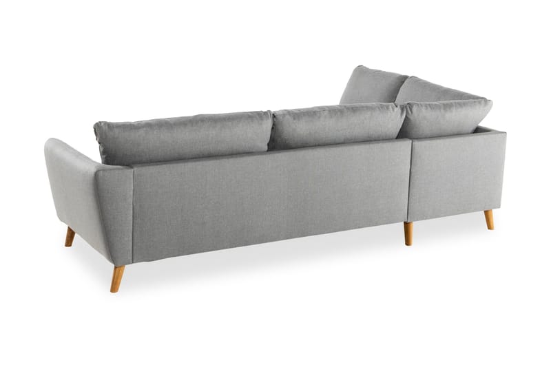 Trend 4-sits Vänstervänd L-formad Schäslongsoffa i Tyg - Grå - Möbler - Soffa - Divansoffor & schäslongsoffa