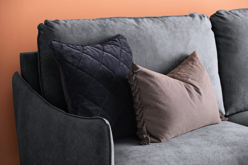 Trend Lyx 3-sits Divansoffa Höger - Mörkgrå/Ek - Möbler - Soffa - Divansoffor & schäslongsoffa