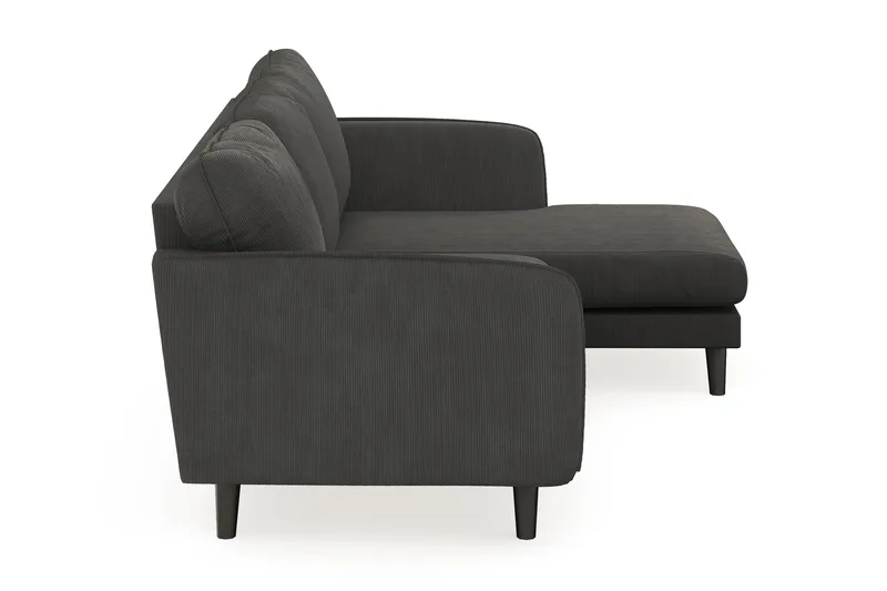 Trend Lyx 3-sits Högervänd L-formad Divansoffa i Manchester - Mörkgrå - Möbler - Soffa - Divansoffor & schäslongsoffa