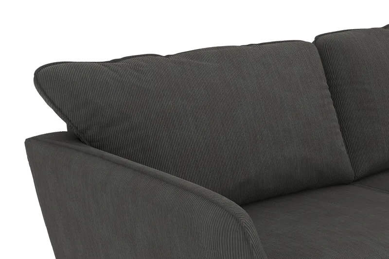 Trend Lyx 3-sits Högervänd L-formad Divansoffa i Manchester - Mörkgrå - Möbler - Soffa - Divansoffor & schäslongsoffa