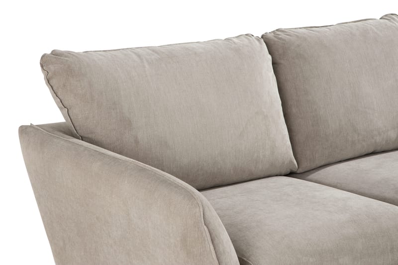 Trend Lyx 3-sits Högervänd L-formad Divansoffa i Tyg - Beige - Möbler - Soffa - Divansoffor & schäslongsoffa