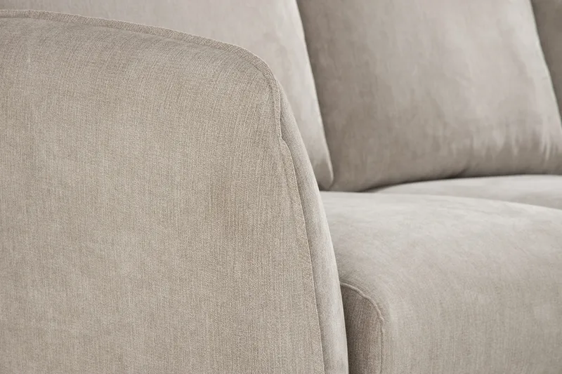 Trend Lyx 3-sits Högervänd L-formad Divansoffa i Tyg - Beige - Möbler - Soffa - Divansoffor & schäslongsoffa