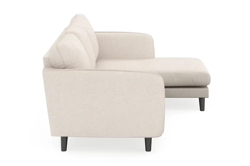 Trend Lyx 3-sits Högervänd L-formad Divansoffa i Tyg - Beige - Möbler - Soffa - Divansoffor & schäslongsoffa