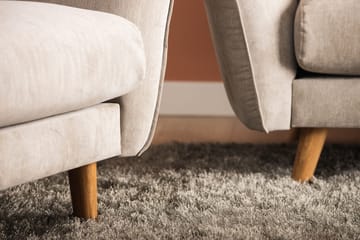 Trend Lyx 3-sits Vänstervänd L-formad Divansoffa i Tyg - Beige - Möbler - Soffa - Divansoffor & schäslongsoffa