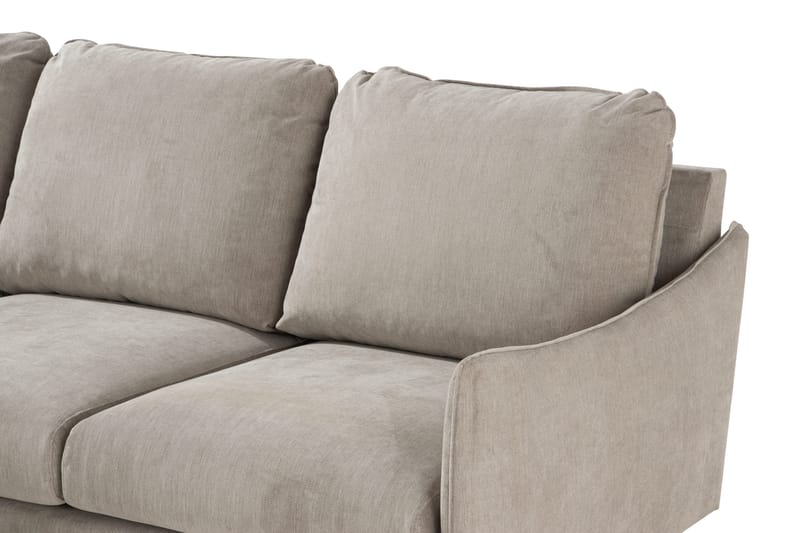 Trend Lyx 3-sits Vänstervänd L-formad Divansoffa i Tyg - Beige - Möbler - Soffa - Divansoffor & schäslongsoffa