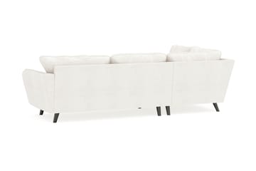 Trend Lyx 4-sits Vänstervänd L-formad Schäslongsoffa i Bouclé - Vit - Möbler - Soffa - Divansoffor & schäslongsoffa