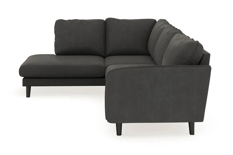 Trend Lyx 4-sits Vänstervänd L-formad Schäslongsoffa i Manchester - Mörkgrå - Möbler - Soffa - Divansoffor & schäslongsoffa