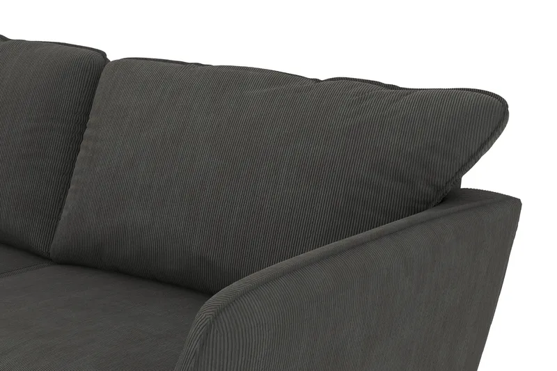 Trend Lyx 4-sits Vänstervänd L-formad Schäslongsoffa i Manchester - Mörkgrå - Möbler - Soffa - Divansoffor & schäslongsoffa