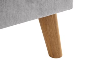 Trend Lyx Schäslongsoffa Vänster - Ljusgrå/Ek - Möbler - Soffa - Divansoffor & schäslongsoffa
