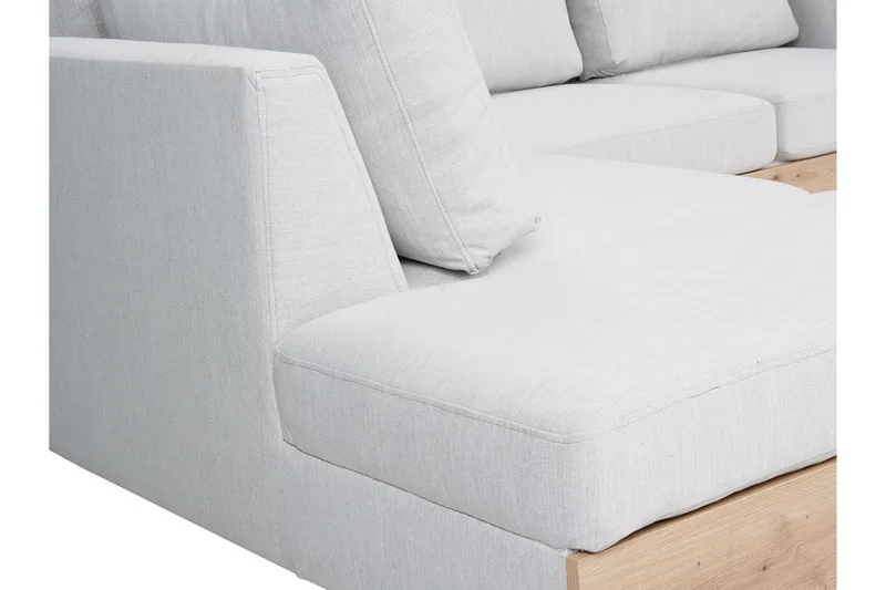 Truro Höger L-formad Divansoffa i Konstläder med Träram - Svart - Möbler - Soffa - Divansoffor & schäslongsoffa