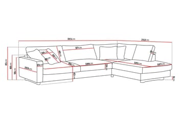 Valencia Extra Djup 4-sits Soffa med Schäslong Höger - Brun - Möbler - Soffa - Divansoffor & schäslongsoffa