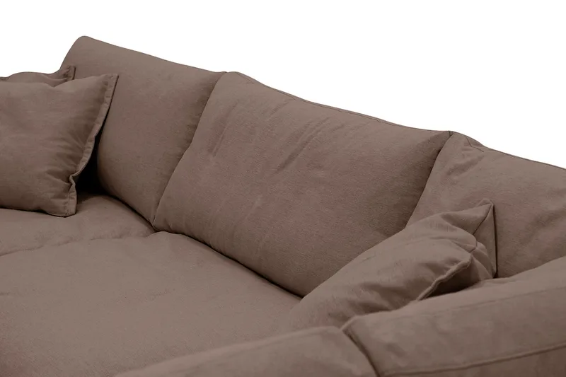Valencia Extra Djup 4-sits Soffa med Schäslong Höger - Mörkbrun - Möbler - Soffa - Divansoffor & schäslongsoffa