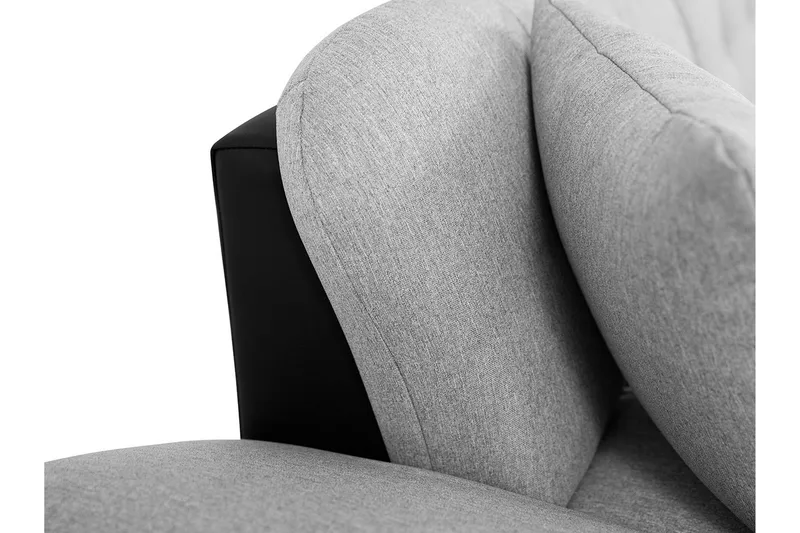 Vananda Soffa med Divan 3-sits - Svart - Möbler - Soffa - Divansoffor & schäslongsoffa