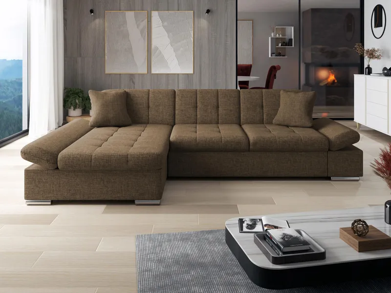 Vananda Soffa med Divan 4-sits - Brun - Möbler - Soffa - Divansoffor & schäslongsoffa