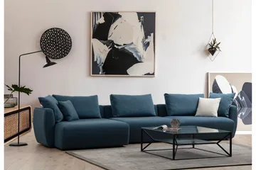 Viimse Soffa m. Divan 3-sits - Blå - Möbler - Soffa - Divansoffor & schäslongsoffa