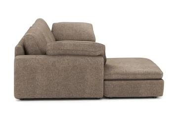 Visby 4-sits L-formad Djup Vändbar Soffa med Divan i Tyg - Brun - Möbler - Soffa - Divansoffor & schäslongsoffa