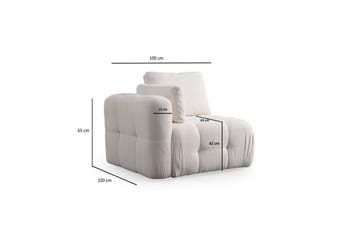 Yvara Soffa med Divan 2-sits - Beige - Möbler - Soffa - Modulsoffor - Komplett modulsoffa