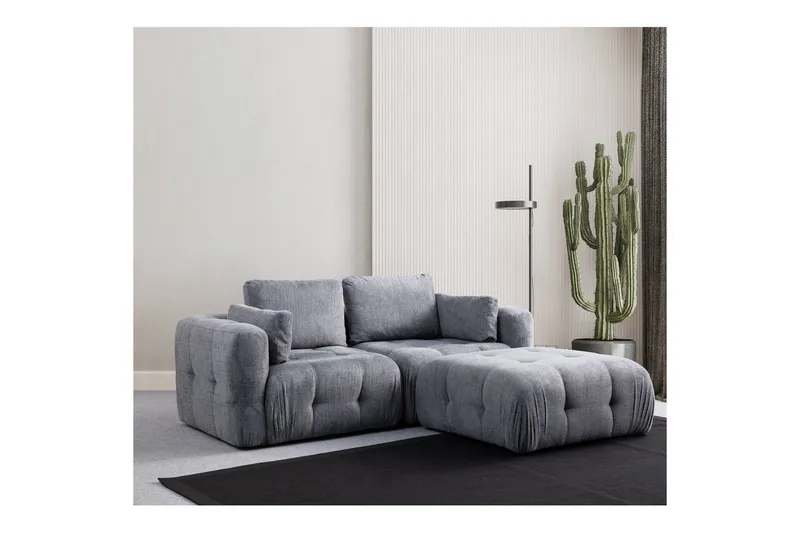 Yvara Soffa med Divan 2-sits, Grå