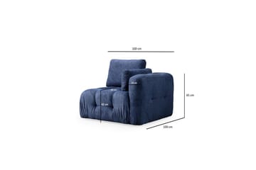 Yvara Soffa med Divan 4-sits - Blå - Möbler - Soffa - Modulsoffor - Komplett modulsoffa
