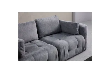 Yvara Soffa med Divan 4-sits - Grå - Möbler - Soffa - Modulsoffor - Komplett modulsoffa
