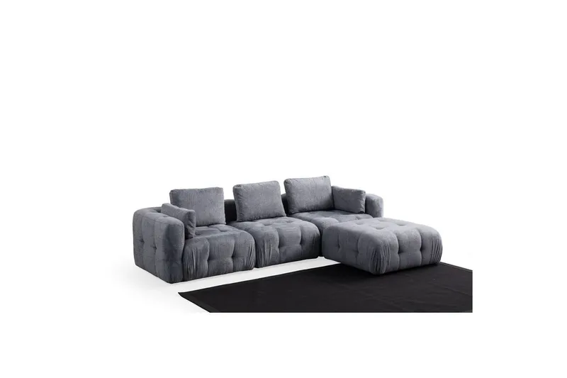 Yvara Soffa med Divan 4-sits, Grå