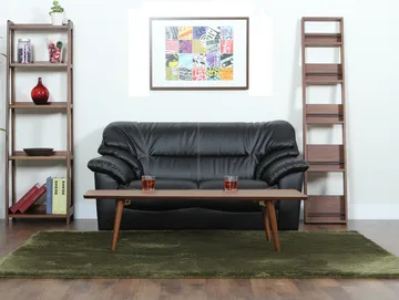 Dominic soffa 2-sits - Svart konstläder - Svart - Möbler - Soffa - Skinnsoffor