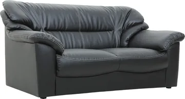Dominic soffa 2-sits - Svart konstläder - Svart - Möbler - Soffa - Skinnsoffor