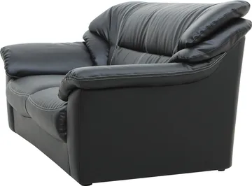 Dominic soffa 2-sits - Svart konstläder - Svart - Möbler - Soffa - Skinnsoffor