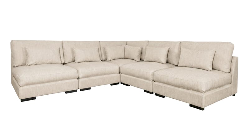 Dubai Hörnsoffa Extra Djup i Chenille, Beige