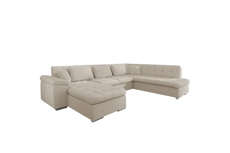Dynir Soffa med Divan och Schäslong 4-sits, Beige